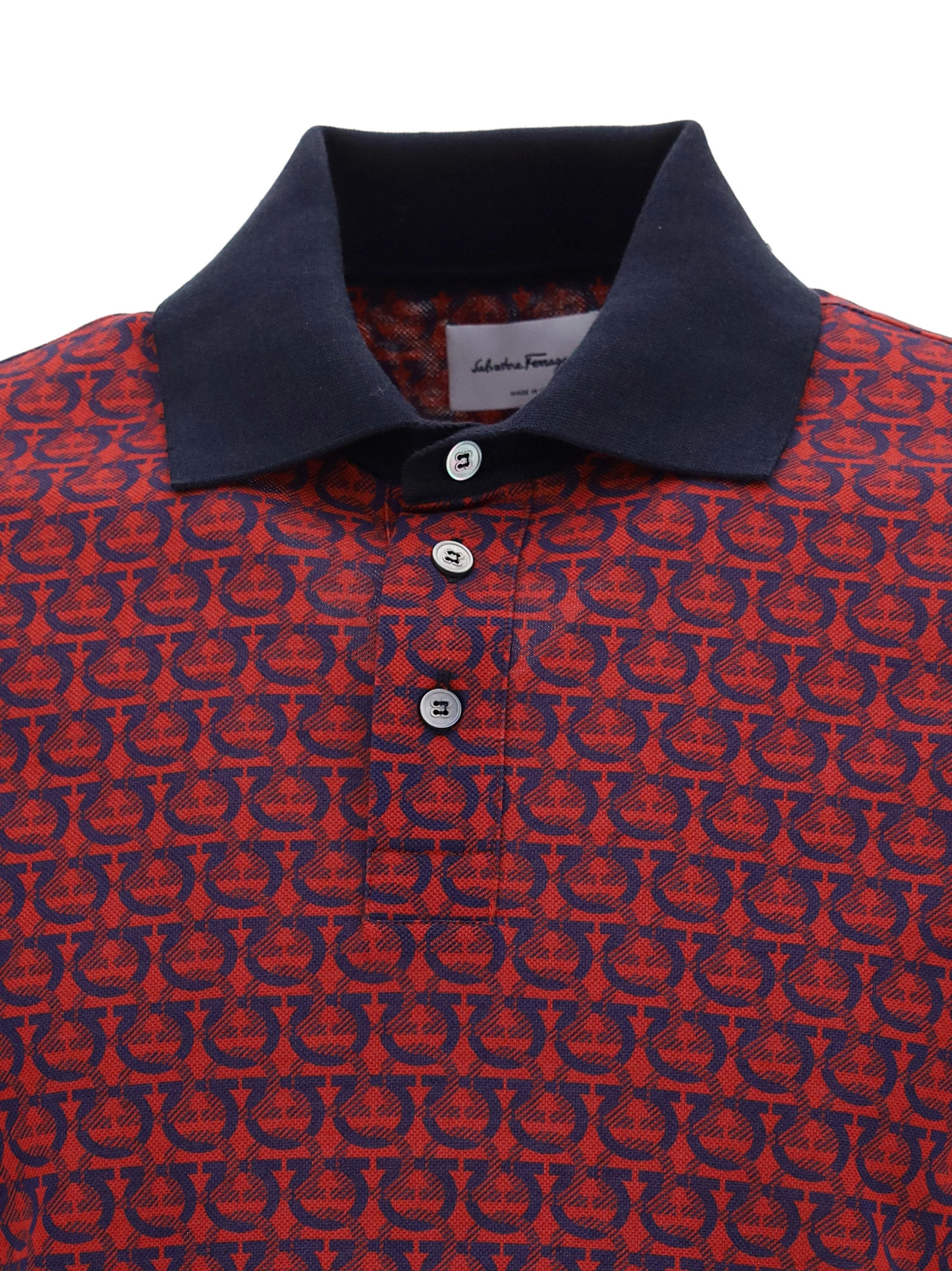 Salvatore Ferragamo Gancini Short-Sleeved Polo Shirt