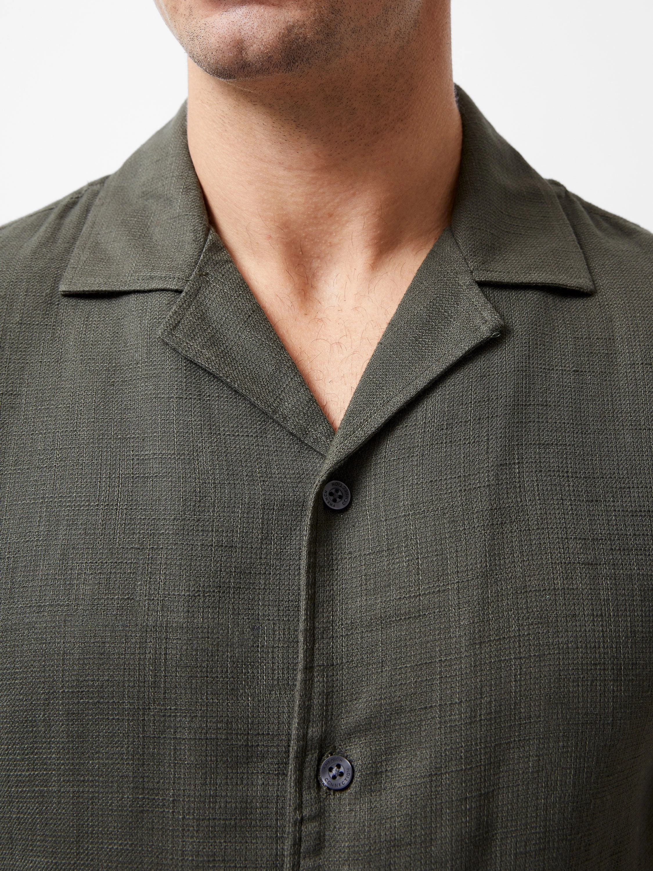 Short Sleeve Matty Weave Revere Shirt