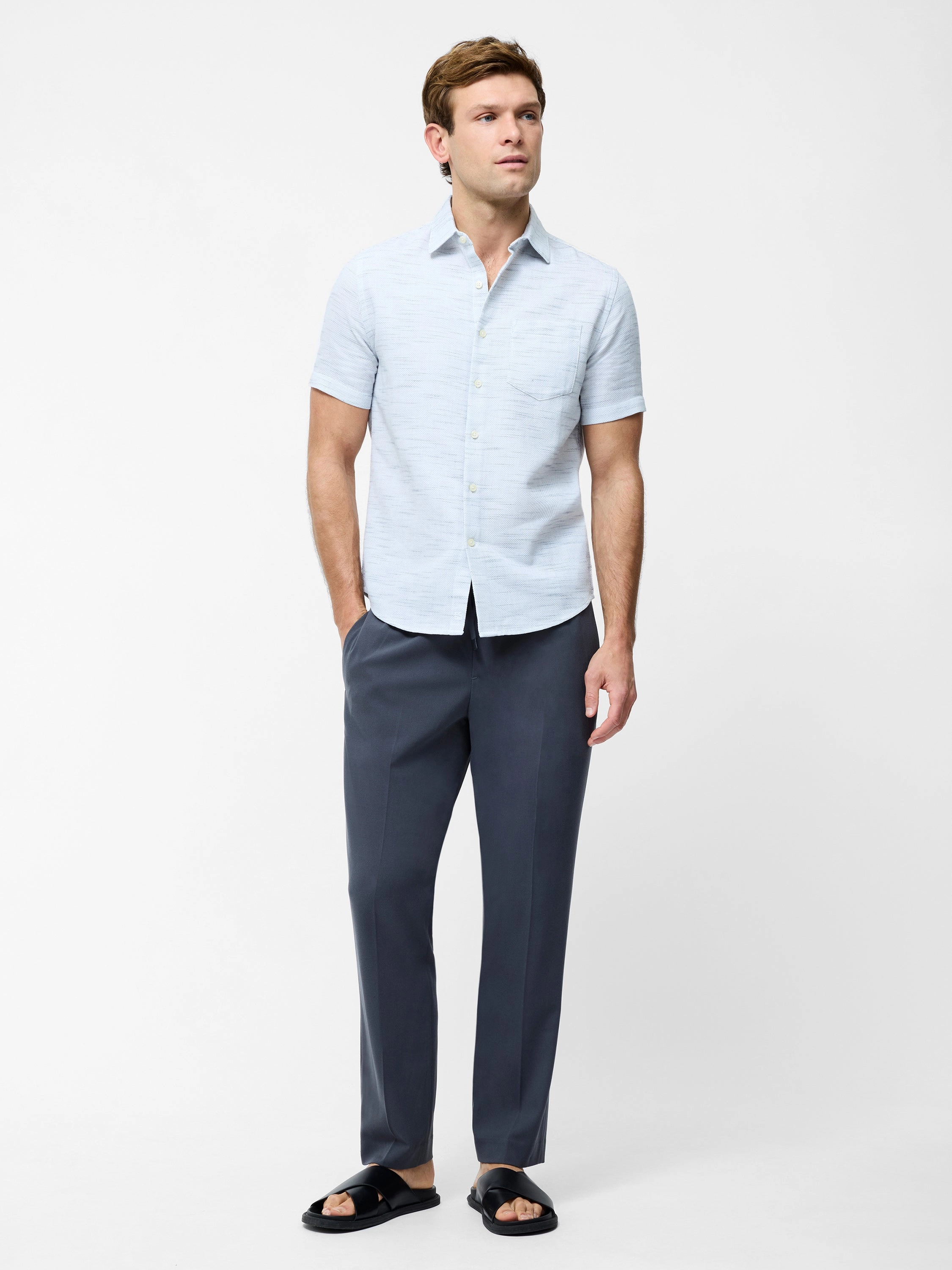 Short Sleeve Textured Regular Fit Shirt