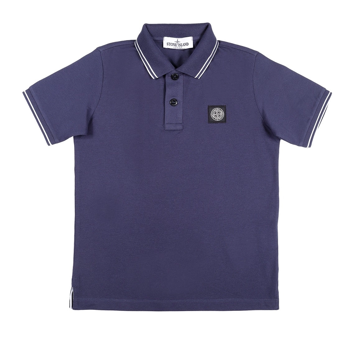 Stone Island Junior Logo Patch Short Sleeved Polo Shirt