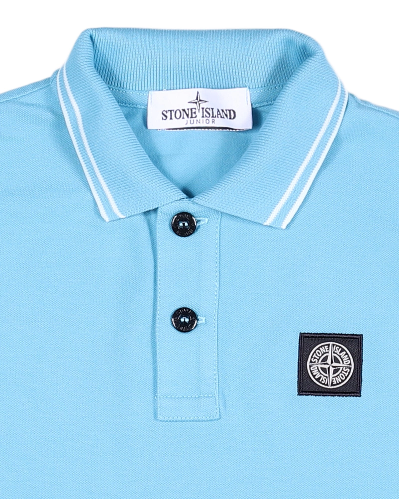 Stone Island Junior Logo Patch Short Sleeved Polo Shirt