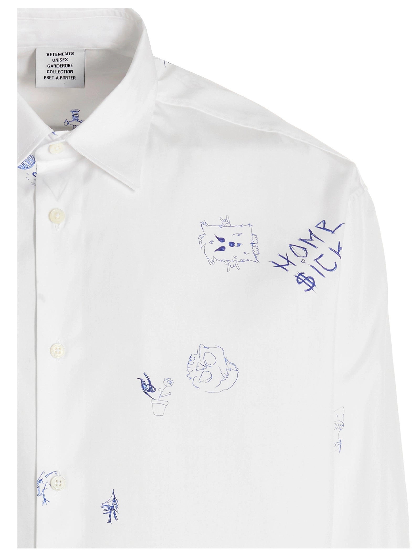 Vetements Scribbled Long-Sleeved Shirt