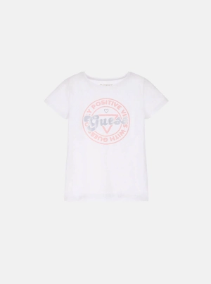 White Positive Vibes Logo T-Shirt (7-16)