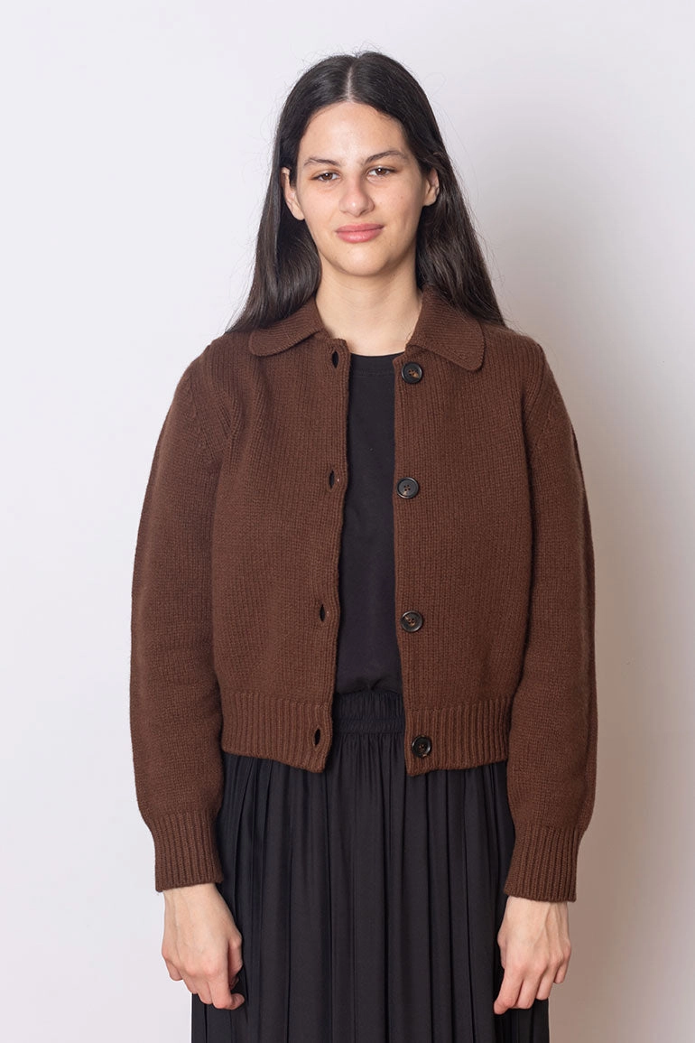 Winny Collared Jacket - Dark Brown