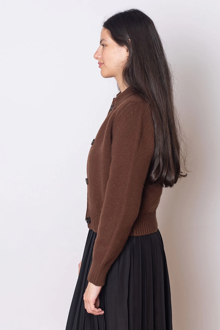 Winny Collared Jacket - Dark Brown