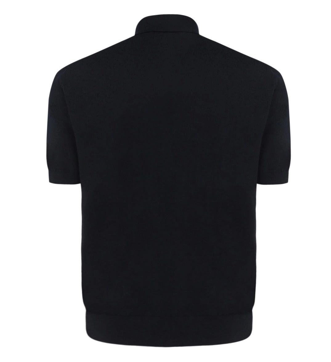 Z Zegna Short-Sleeved Knit Polo Shirt