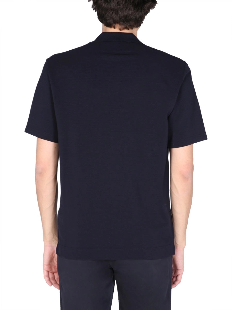 Z Zegna Straight Hem Short-Sleeved Polo Shirt