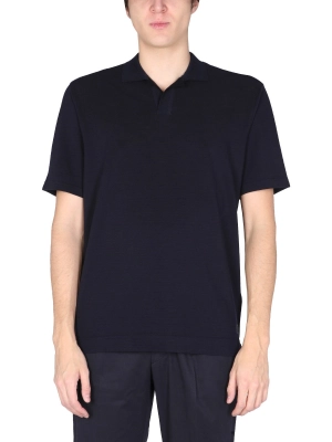 Z Zegna Straight Hem Short-Sleeved Polo Shirt